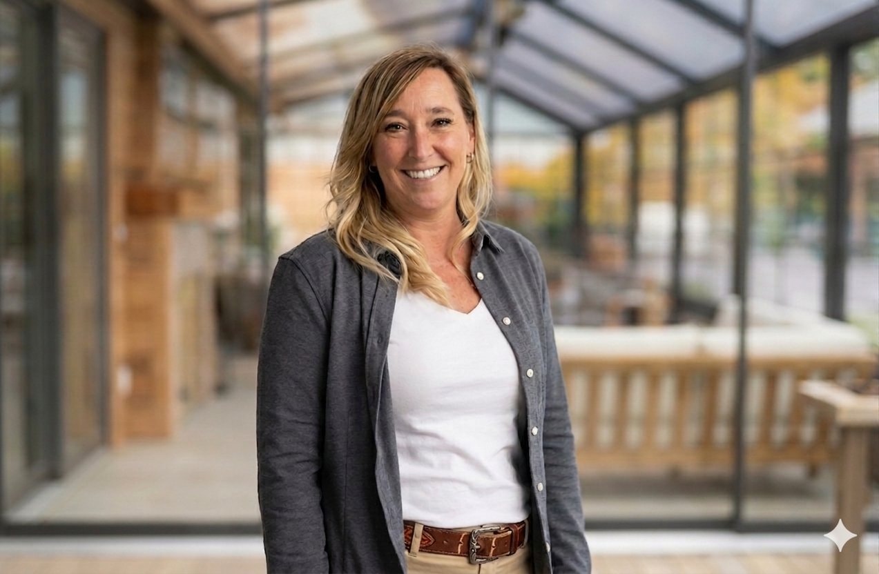 Portrait de Julie Simard, propriétaire de Sher Auvents